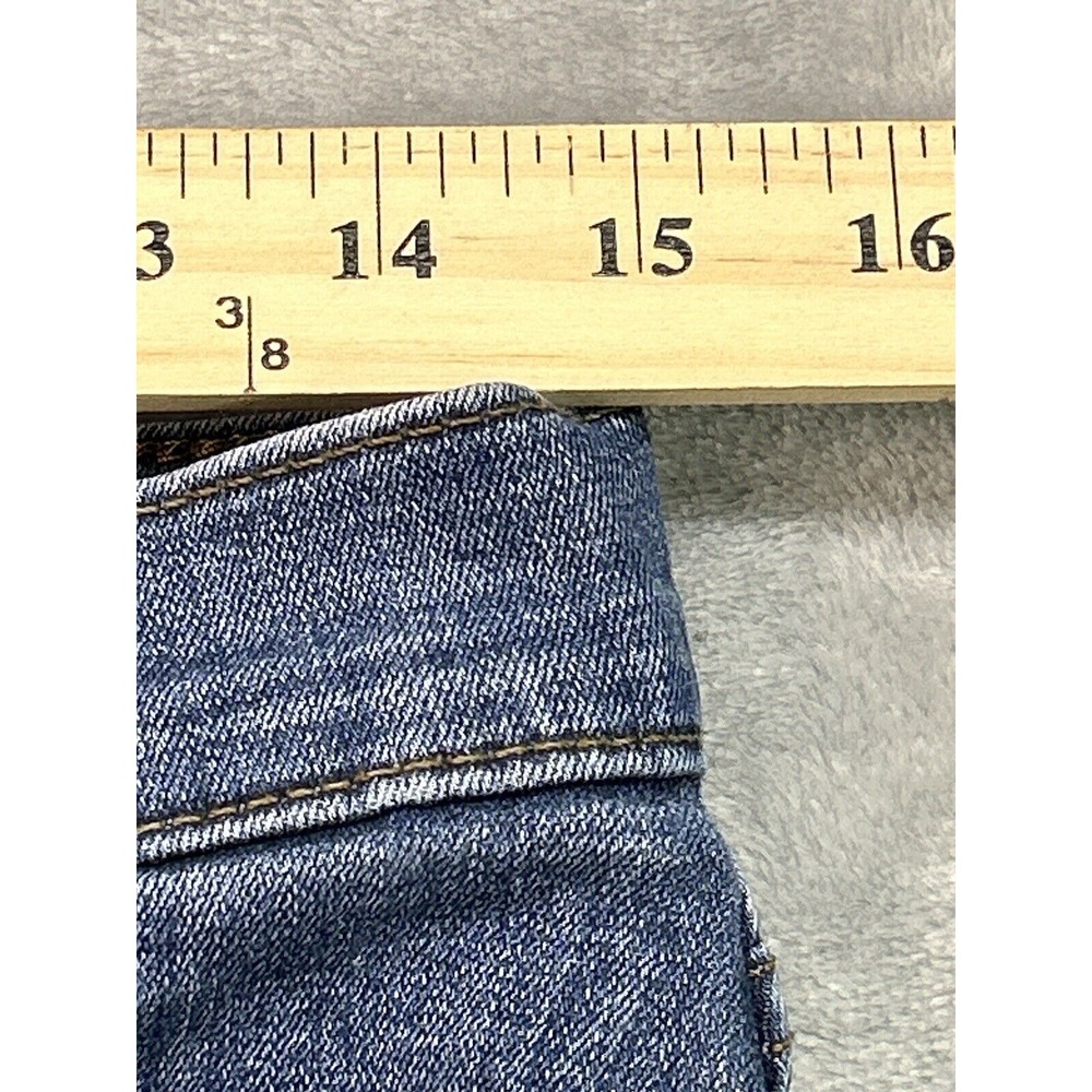 Lee Petites Womens Sz 12P Jeans Blue Relaxed Straight Leg Mid Rise Stretch Pants - Picture 3 of 10
